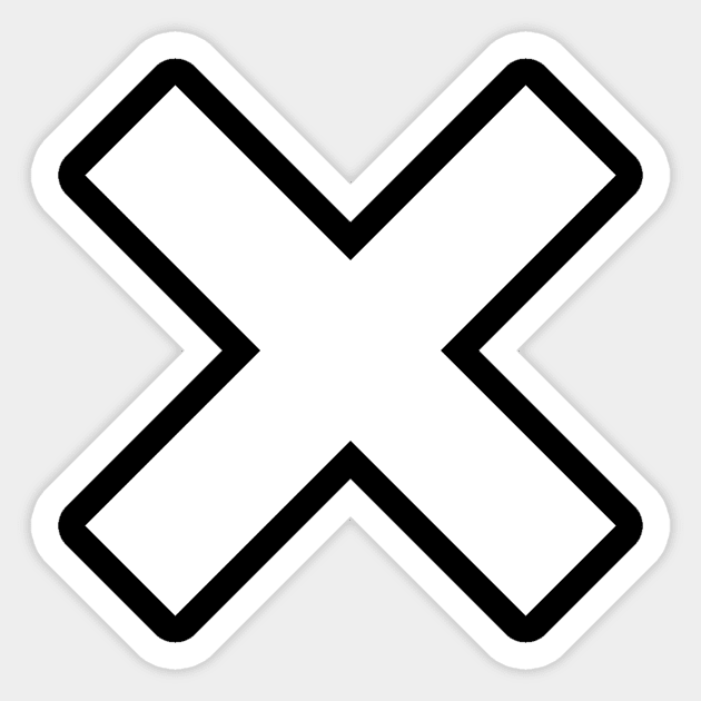 X Sticker by MadCanvas